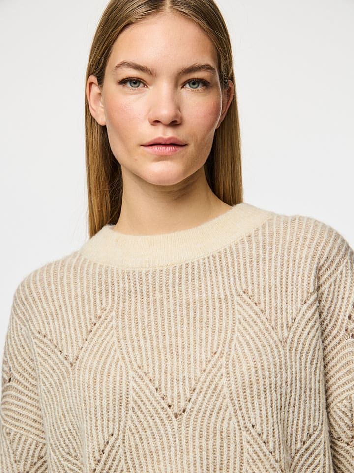 Sveter Pieces Creme 1051136 Pullover "Pcjenna" in Creme - 4