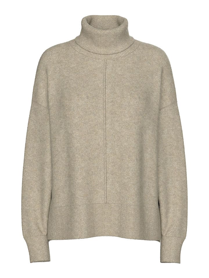 Sveter Pieces Beige 9820098 Rollkragenpullover in Beige - 6