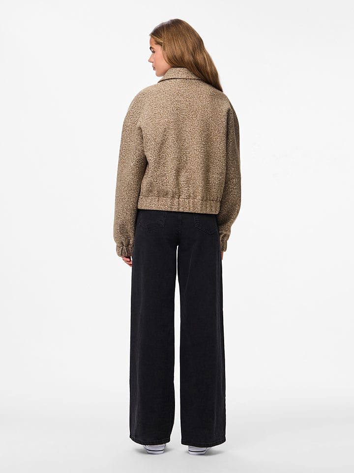 Dámska bunda Pieces Camel 7945528 Teddyjacke "Pcnadia" in Camel - 4