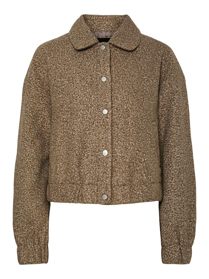 Dámska bunda Pieces Camel 7945528 Teddyjacke "Pcnadia" in Camel - 7