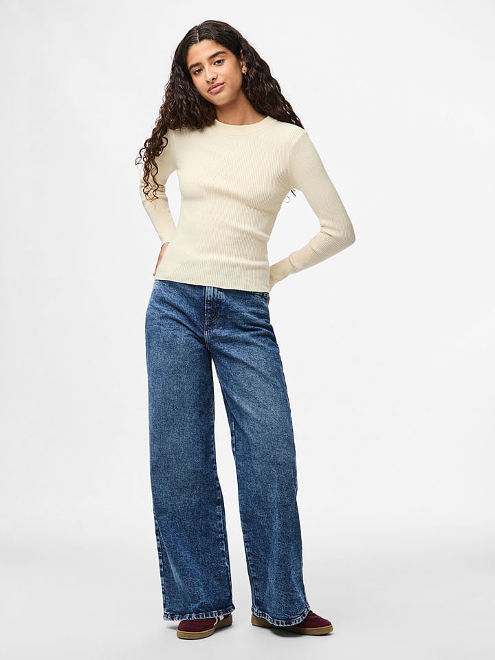 Pieces Creme 2421788 Longsleeve "Pcmira" in Creme - 4
