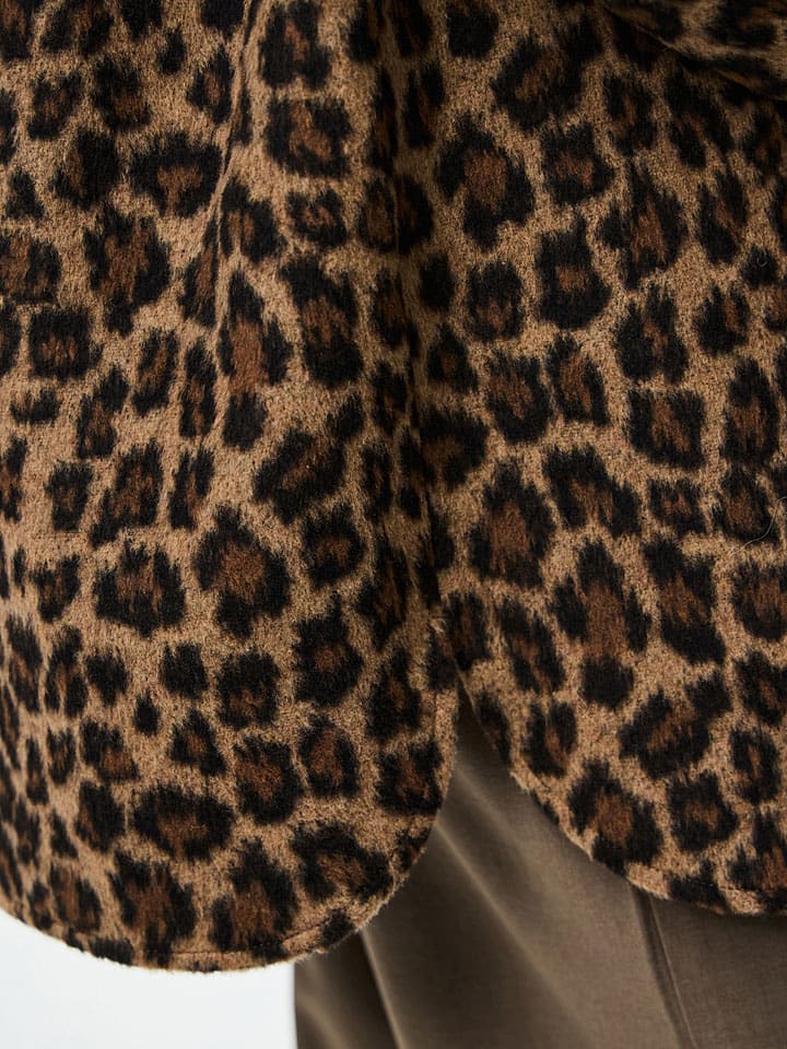 Dámska bunda Pieces Camel/ Schwarz 1217462 Hemdjacke "Pcsaga" in Camel/ Schwarz - 6