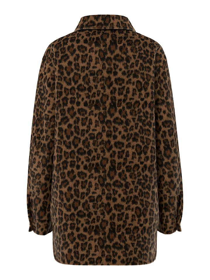 Dámska bunda Pieces Camel/ Schwarz 1217462 Hemdjacke "Pcsaga" in Camel/ Schwarz - 8