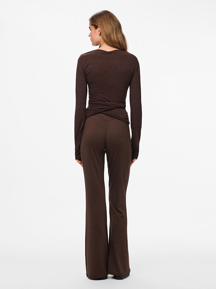 Pieces Dunkelbraun 321223 Longsleeve "Pcroya" in Dunkelbraun - 3