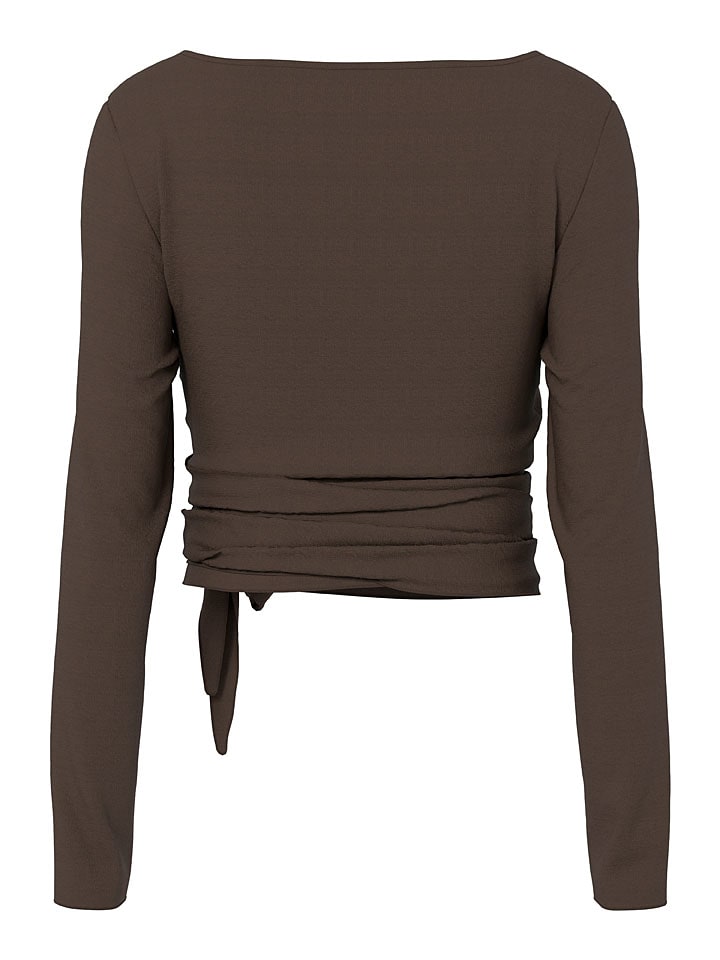 Pieces Dunkelbraun 321223 Longsleeve "Pcroya" in Dunkelbraun - 6