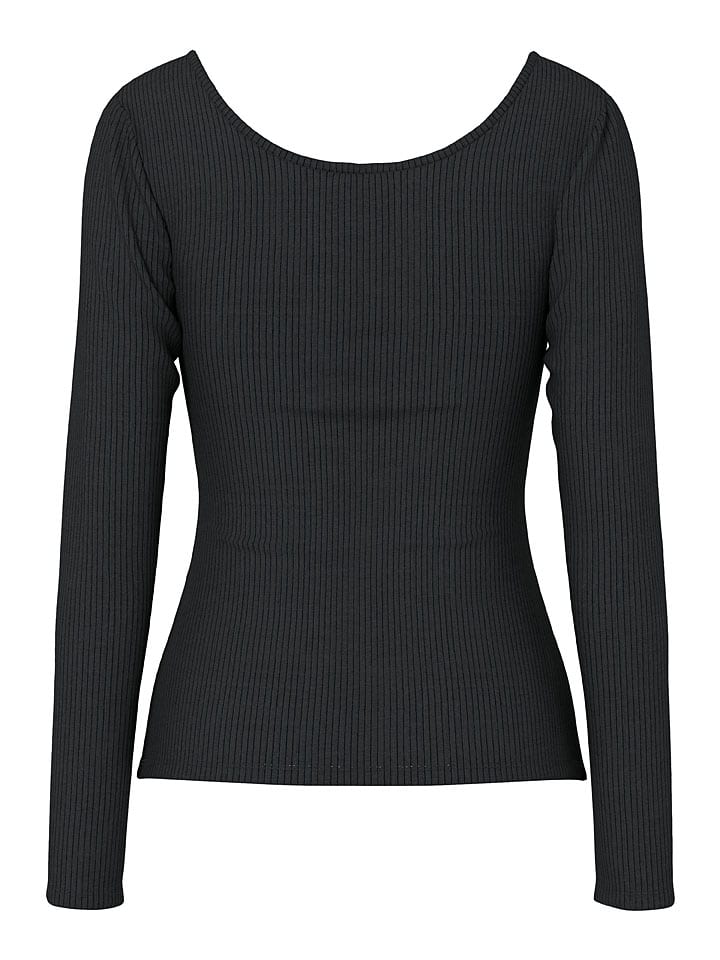 Pieces Schwarz 7745900 Longsleeve "Kitte" in Schwarz - 2