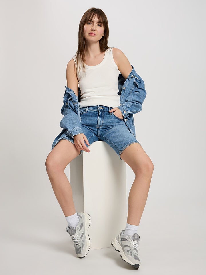 Kraťasy Cross Jeans Blau 1488592 Jeans-Shorts in Blau - 3