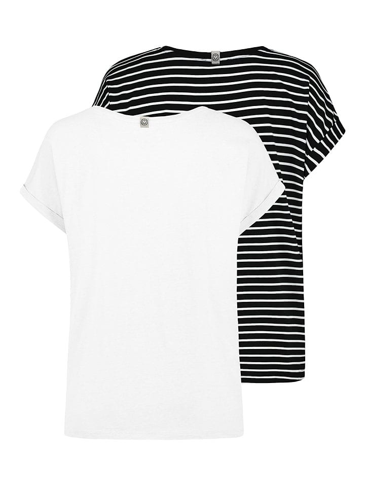 Tričko Sublevel Weiß/ Schwarz 2692588 2er-Set: Shirts in Weiß/ Schwarz - 2