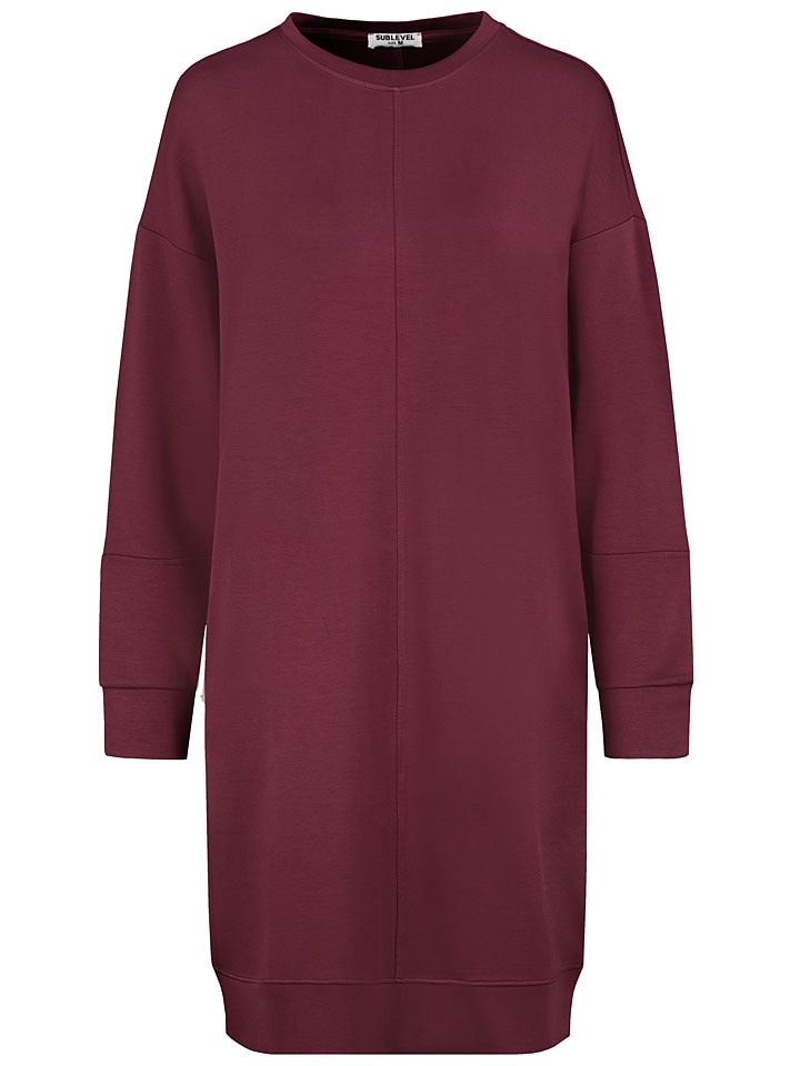 Šaty Sublevel Bordeaux 9516600 Sweatkleid in Bordeaux - 2