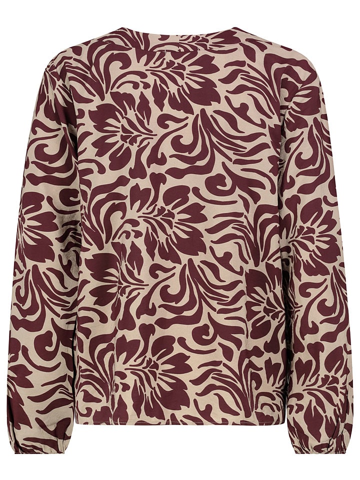 Sublevel Beige/ Bordeaux 7611548 Bluse in Beige/ Bordeaux - 2