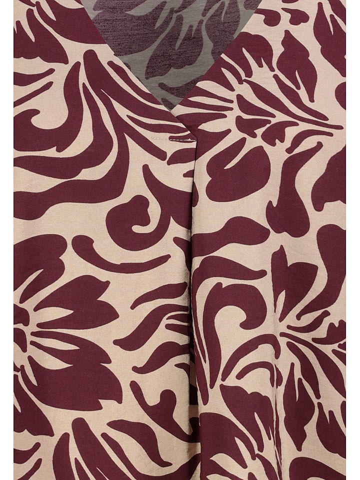 Sublevel Beige/ Bordeaux 7611548 Bluse in Beige/ Bordeaux - 3