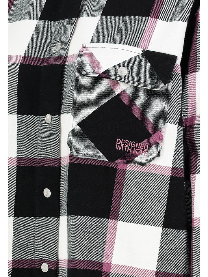 Košeľa Sublevel Schwarz/ Weiß/ Pink 1611039 Hemd in Schwarz/ Weiß/ Pink - 3