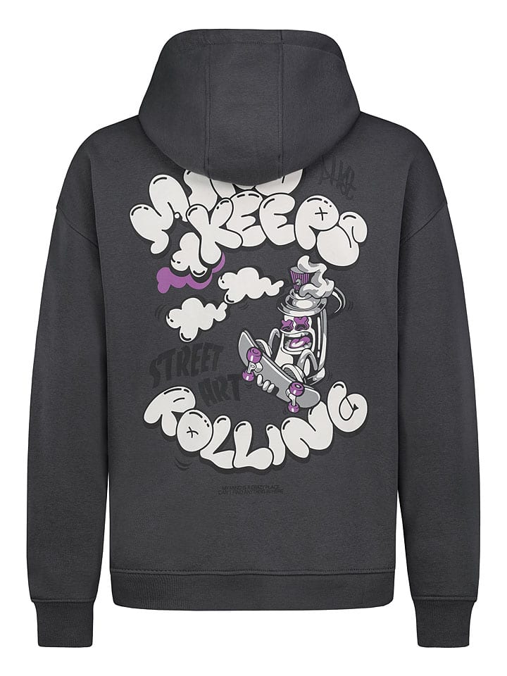 Mikina Sublevel Dunkelblau 189380 Hoodie in Dunkelgrau - 2