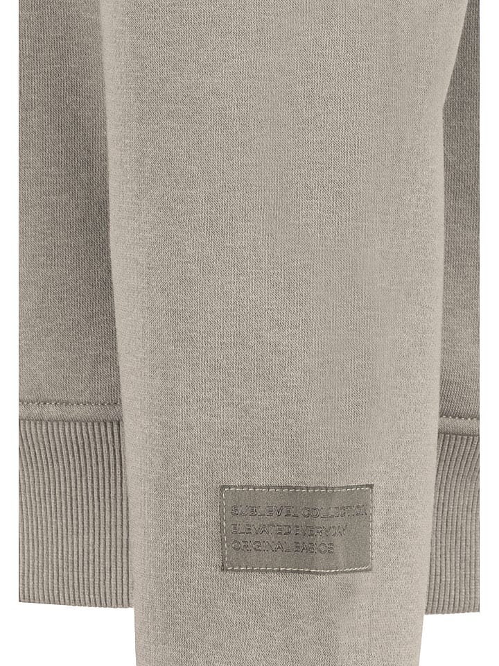Mikina Sublevel Taupe 634301 Hoodie in Taupe - 4