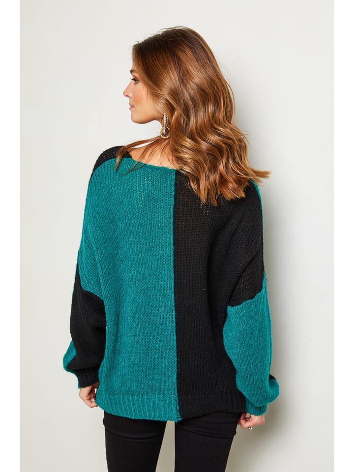 Sveter Joséfine Schwarz/ Türkis 6832061 Pullover "Josef" in Schwarz/ Türkis - 3