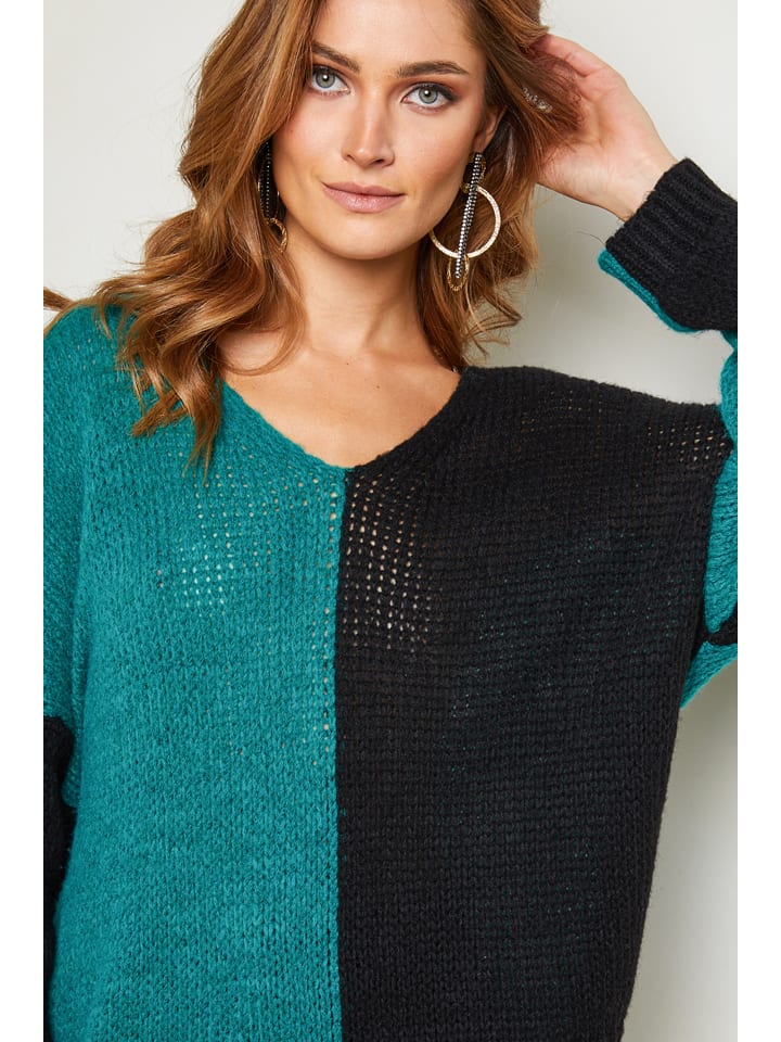 Sveter Joséfine Schwarz/ Türkis 6832061 Pullover "Josef" in Schwarz/ Türkis - 4
