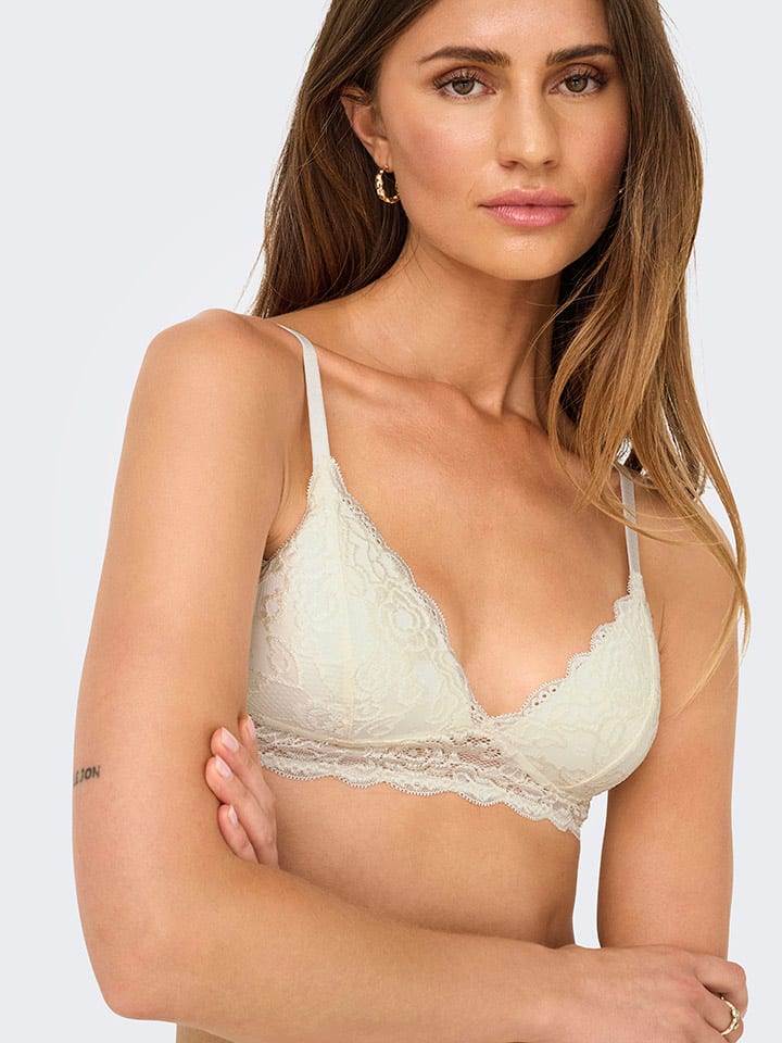 Športová podprsenka ONLY Creme 4918270 Bustier in Creme - 3