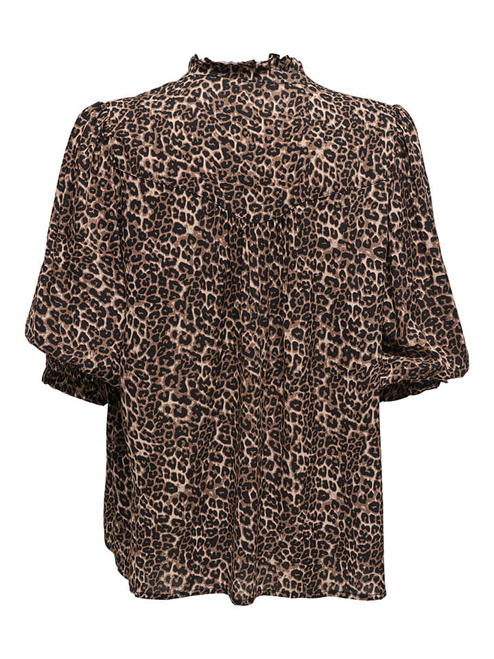 ONLY Hellbraun/ Schwarz 7949310 Bluse in Hellbraun/ Schwarz - 4