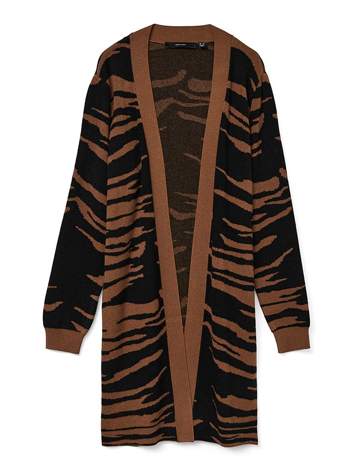 Sveter ONLY Braun/ Schwarz 1750070 Longcardigan in Braun/ Schwarz - 5