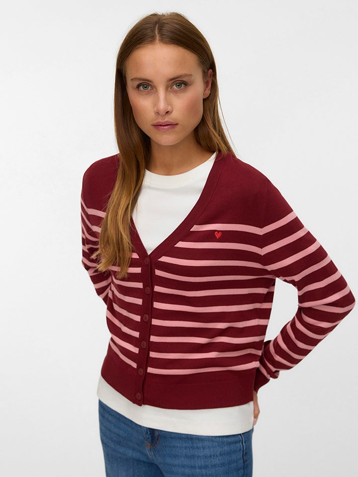 Sveter ONLY Bordeaux/ Rosa 402588 Cardigan in Bordeaux/ Rosa - 3
