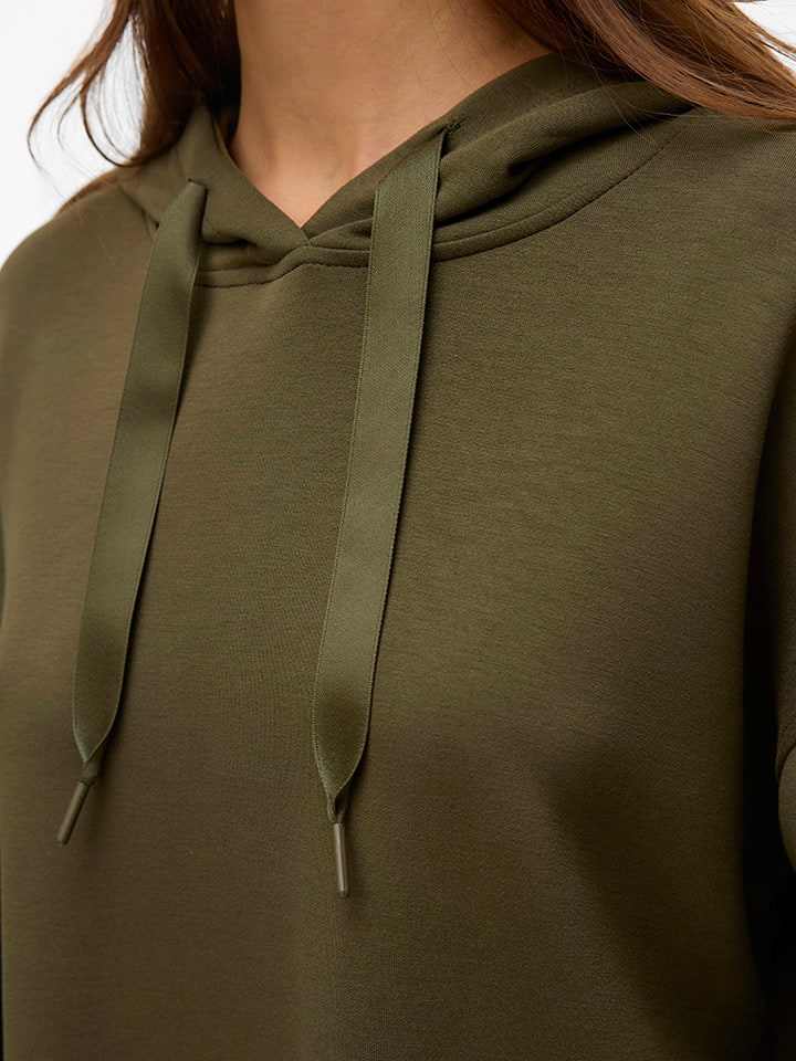 Mikina ONLY Khaki 338059 Hoodie in Khaki - 4