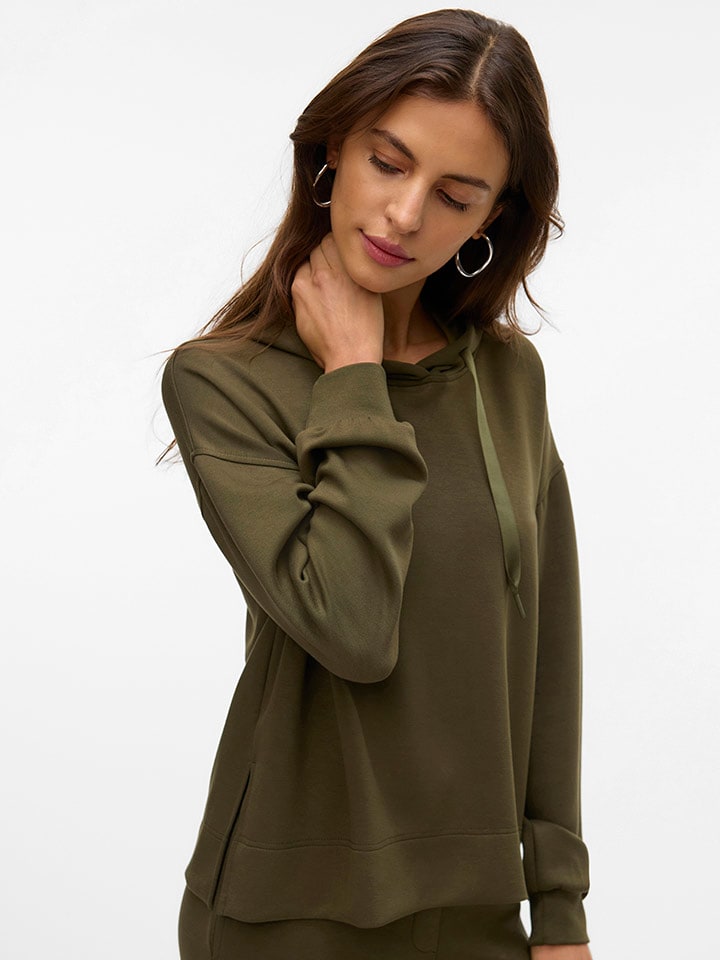 Mikina ONLY Khaki 338059 Hoodie in Khaki - 5