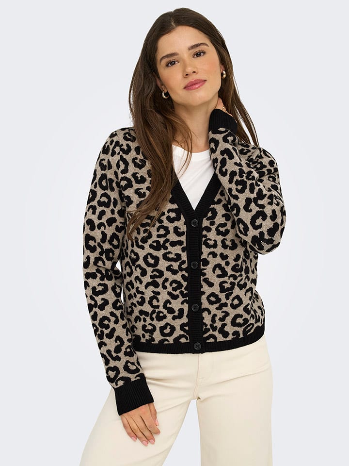 Sveter ONLY Hellbraun/ Schwarz 8557806 Cardigan in Hellbraun/ Schwarz - 2