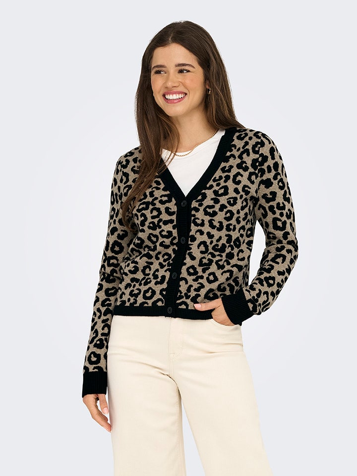 Sveter ONLY Hellbraun/ Schwarz 8557806 Cardigan in Hellbraun/ Schwarz - 4