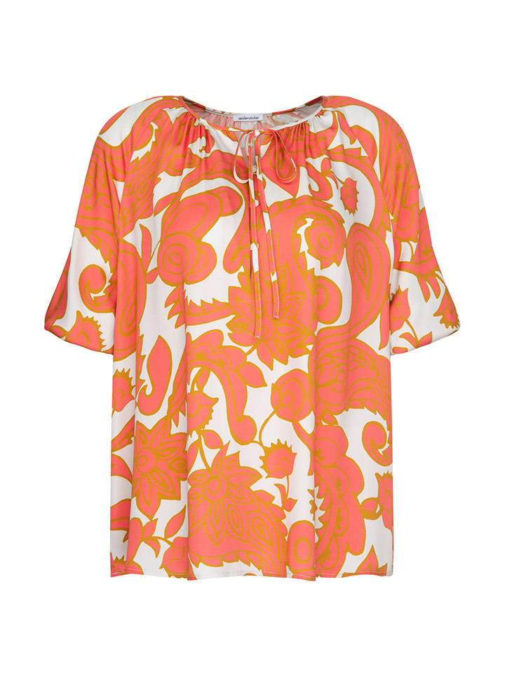 Seidensticker Orange/ Weiß 6833688 Bluse in Orange/ Weiß - 3
