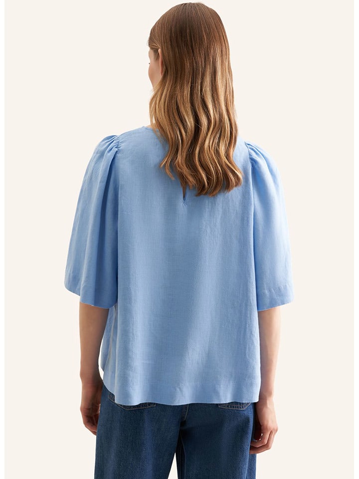 Seidensticker Hellblau 6218942 Leinen-Bluse in Hellblau - 2