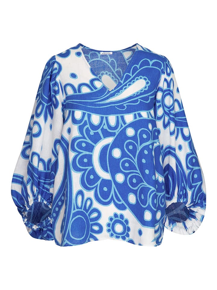 Seidensticker Blau/ Weiß 6674355 Bluse in Blau/ Weiß - 3