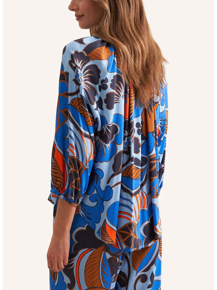 Seidensticker Blau/ Camel 869990 Bluse in Blau/ Camel - 2