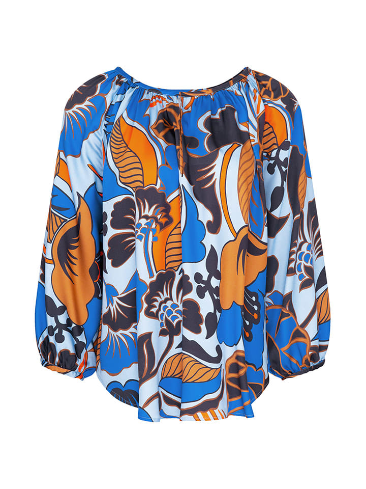 Seidensticker Blau/ Camel 869990 Bluse in Blau/ Camel - 3