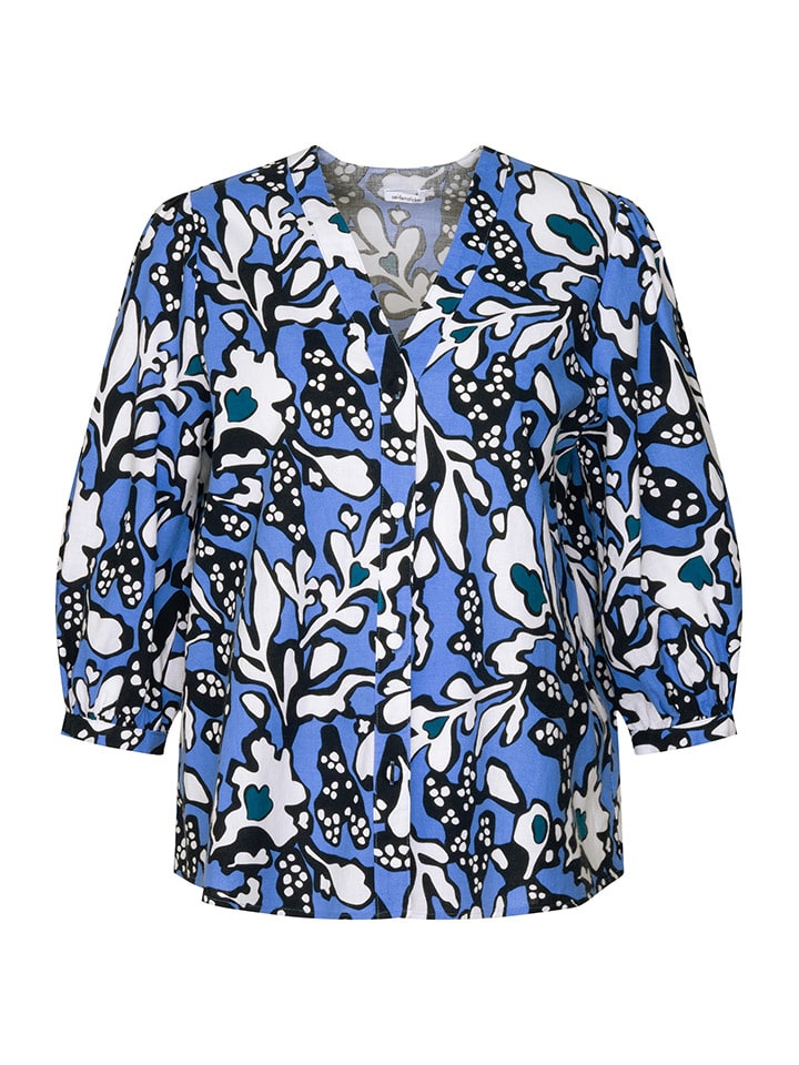 Seidensticker Blau/ Schwarz/ Weiß 3070252 Bluse in Blau/ Schwarz/ Weiß - 3