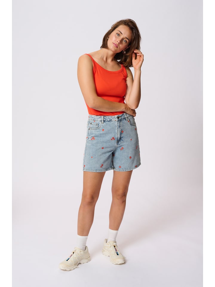 Kraťasy Kaffe Hellblau 528380 Jeans-Shorts in Hellblau - 1