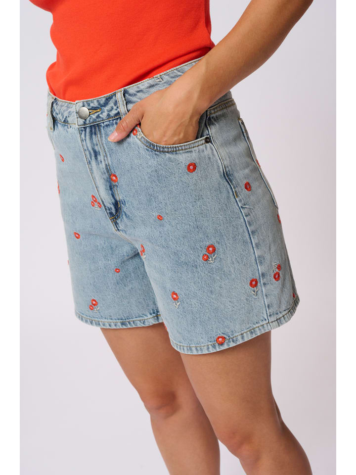 Kraťasy Kaffe Hellblau 528380 Jeans-Shorts in Hellblau - 3