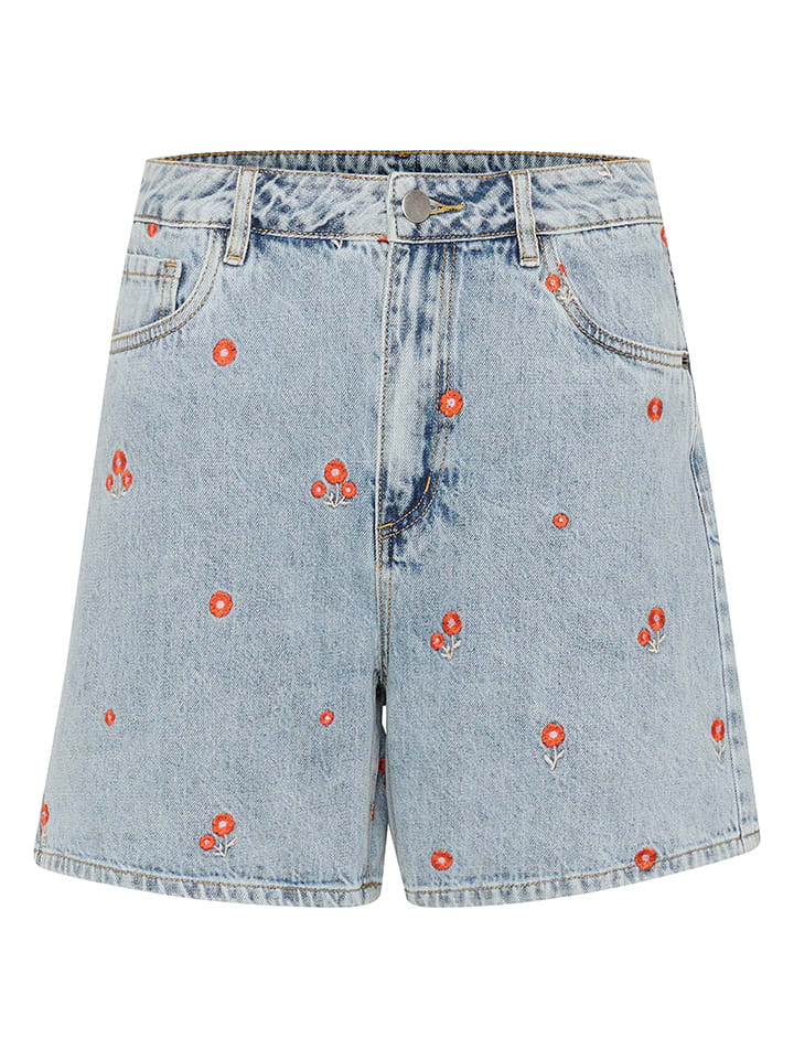 Kraťasy Kaffe Hellblau 528380 Jeans-Shorts in Hellblau - 4
