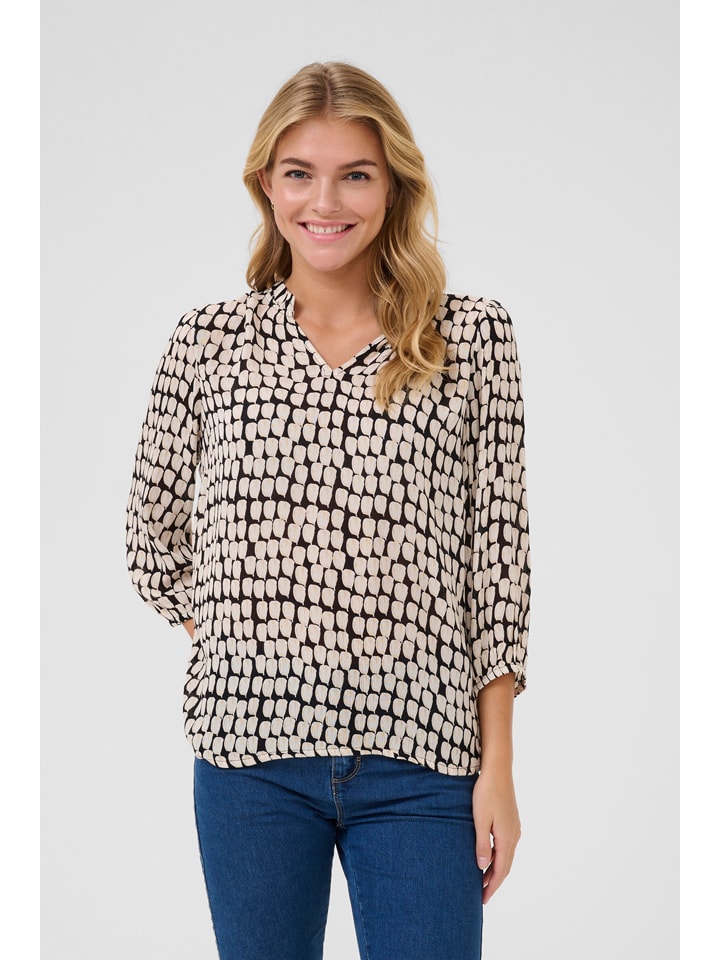 Kaffe Schwarz/ Creme 4918451 Bluse in Schwarz/ Creme - 2