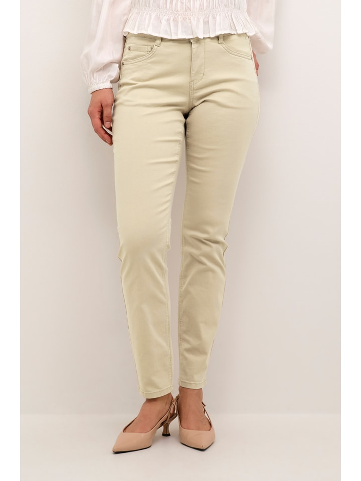 Dámske rifle Kaffe Beige 2802786 Jeans - Slim fit - in Beige - 2
