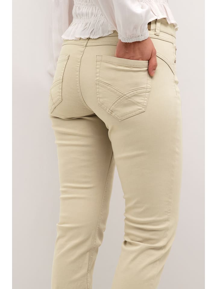 Dámske rifle Kaffe Beige 2802786 Jeans - Slim fit - in Beige - 4