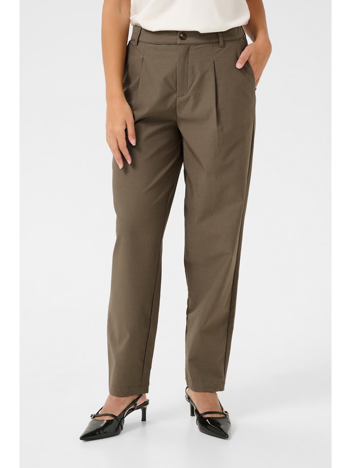 Nohavice Kaffe Khaki 593455 Hose in Khaki - 2