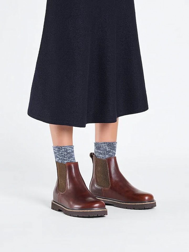 Topánky Birkenstock Braun - Weite S 850980 Leder-Chelsea-Boots "Highwood" in Braun - Weite S - 6