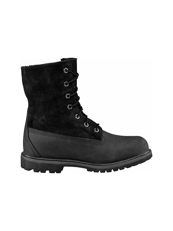 Topánky Timberland Schwarz/ Grau 221477 Leder-Winterstiefel "Authentics Teddy" in Schwarz/ Grau - 2