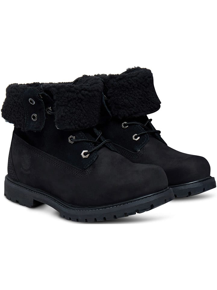 Topánky Timberland Schwarz/ Grau 221477 Leder-Winterstiefel "Authentics Teddy" in Schwarz/ Grau - 3