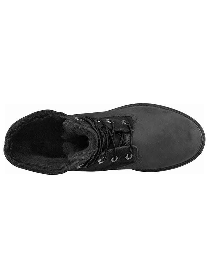 Topánky Timberland Schwarz/ Grau 221477 Leder-Winterstiefel "Authentics Teddy" in Schwarz/ Grau - 4