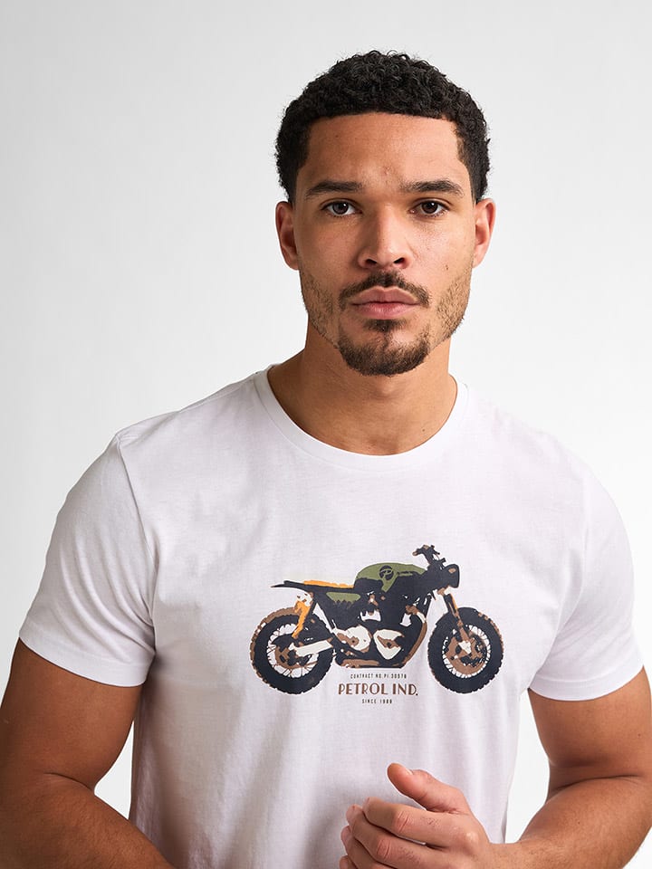 Tričko Petrol Industries Weiß 6248387 Shirt in Weiß - 7