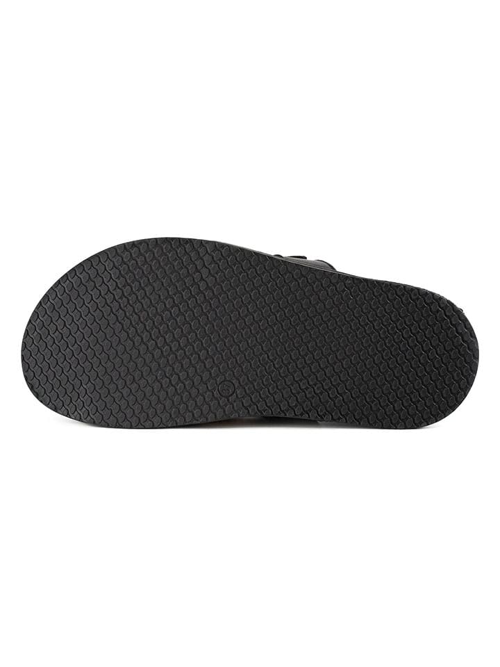 loft37 Schwarz/ Hellbraun 365121 Leder-Pantoletten in Schwarz/ Hellbraun - 5
