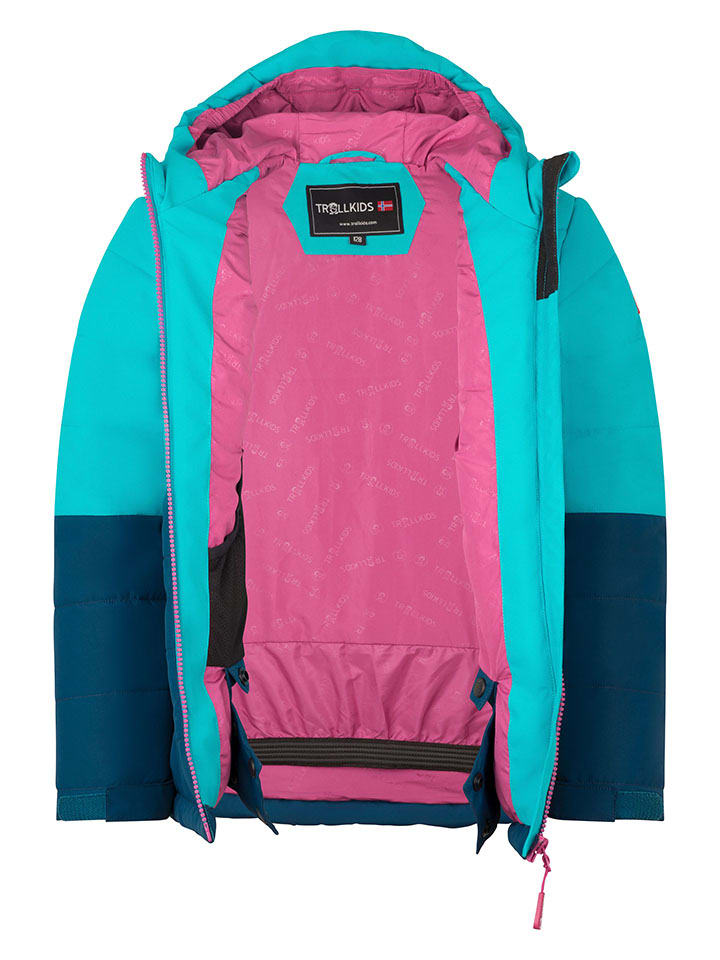 Trollkids Dunkeltürkis/ Hellblau 3438077 Ski-/ Snowboardjacke "Hemsedal" in Dunkeltürkis/ Hellblau - 3