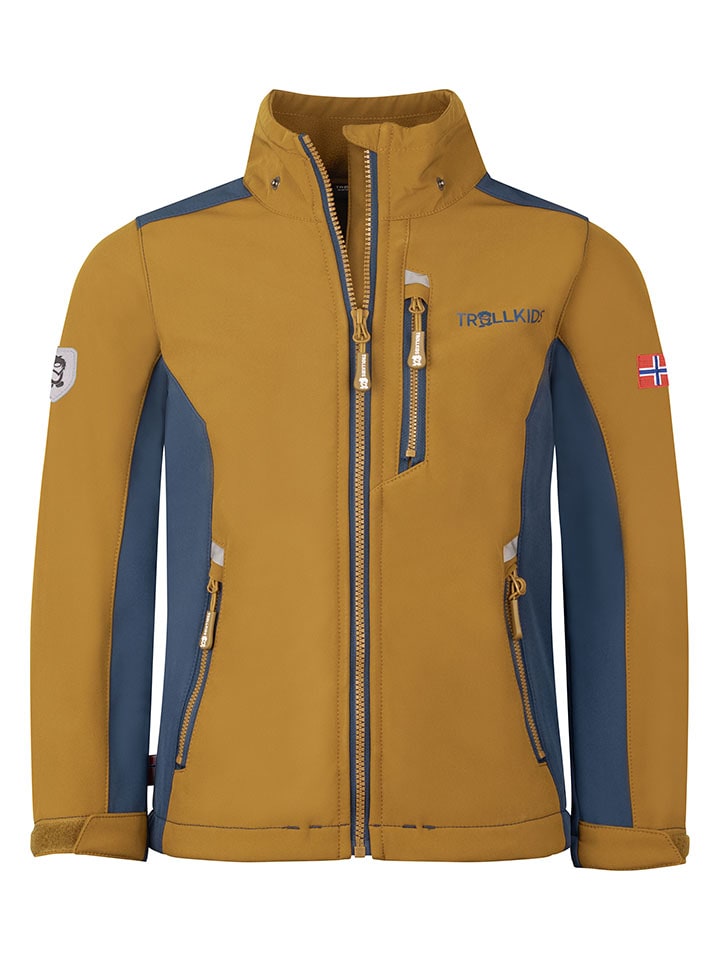 Trollkids Hellbraun/ Blau 794972 Softshelljacke "Balestrand" in Hellbraun/ Blau - 3