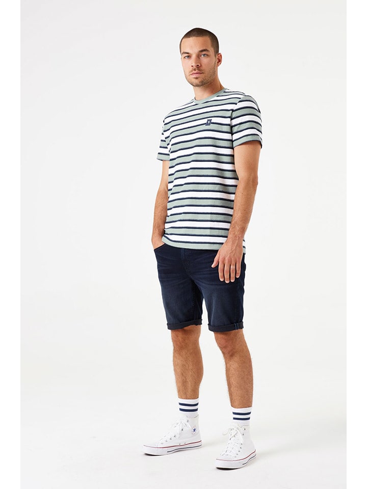 Tričko Garcia Grün/ Dunkelblau/ Weiß 3250107 Shirt in Grün/ Dunkelblau/ Weiß - 1